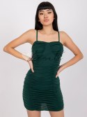 Sukienka-DHJ-SK-13930.90-ciemny zielony ITALY MODA