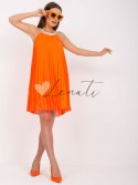 Sukienka-DHJ-SK-0010.35-fluo pomarańczowy ITALY MODA