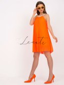 Sukienka-DHJ-SK-0010.35-fluo pomarańczowy ITALY MODA