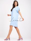 Sukienka-DHJ-SK-0123.60P-jasny niebieski ITALY MODA