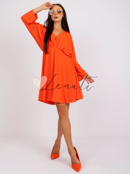 Sukienka-DHJ-SK-11981B.19-pomarańczowy ITALY MODA