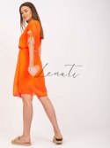 Sukienka-DHJ-SK-1508.12-fluo pomarańczowy ITALY MODA