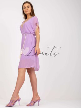 Sukienka-DHJ-SK-1508.12-jasny fioletowy ITALY MODA