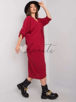 Sukienka-DHJ-SK-20148.20-bordowy ITALY MODA