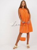 Sukienka-DHJ-SK-20499.32-pomarańczowy ITALY MODA