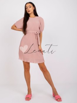 Sukienka-DHJ-SK-9651-1.20-jasny różowy ITALY MODA