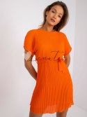 Sukienka-DHJ-SK-9651-1.20-pomarańczowy ITALY MODA