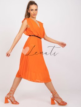 Sukienka-DHJ-SK-N13198-1.22-pomarańczowy ITALY MODA