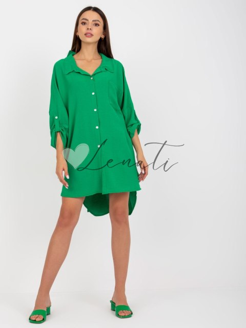Sukienka-DHJ-SK-13938.02P-zielony ITALY MODA
