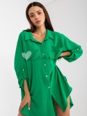 Sukienka-DHJ-SK-13938.02P-zielony ITALY MODA