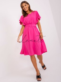 Sukienka-DHJ-SK-5648.07-ciemny różowy ITALY MODA