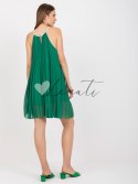 Sukienka-DHJ-SK-0010.35-ciemny zielony ITALY MODA
