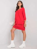 Sukienka-RV-SK-7203.35P-czerwony BASIC FEEL GOOD