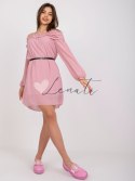 Sukienka-DHJ-SK-6831.36-jasny różowy ITALY MODA