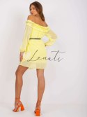 Sukienka-DHJ-SK-6831.36-jasny żółty ITALY MODA