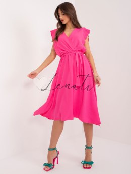 Sukienka-MI-SK-3088.93-ciemny różowy ITALY MODA