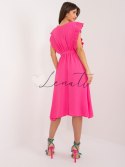 Sukienka-MI-SK-3088.93-ciemny różowy ITALY MODA