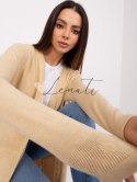 Kardigan-AT-SW-2333.31X-beżowy Wool Fashion Italia