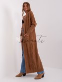 Kardigan-AT-SW-2395.30-brązowy Wool Fashion Italia
