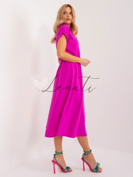 Sukienka-DHJ-SK-19002.31-fioletowy ITALY MODA