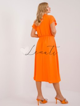 Sukienka-DHJ-SK-19002.31-pomarańczowy ITALY MODA