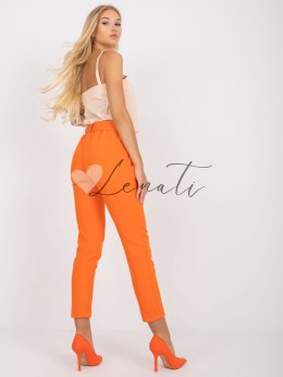 Spodnie-DHJ-SP-12787.21X-pomarańczowy ITALY MODA