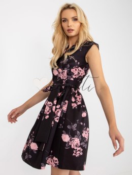 Sukienka-LK-SK-508939-1.25-czarno-różowy LAKERTA