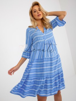 Sukienka-D73771M30214F-niebieski Sublevel