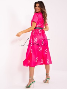 Sukienka-DHJ-SK-17260.90-ciemny różowy ITALY MODA