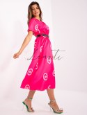 Sukienka-DHJ-SK-17260.90-ciemny różowy ITALY MODA