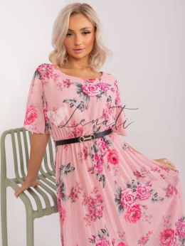 Sukienka-DHJ-SK-3171.65-jasny różowy ITALY MODA