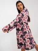 Sukienka-EM-SK-HW-20-371-1.41-czarno-różowy Lily Rose