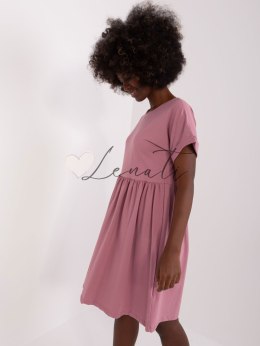 Sukienka-RV-SK-5672.03P-ciemny różowy RUE PARIS