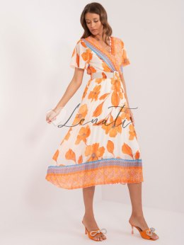 Sukienka-DHJ-SK-11331-5.19-pomarańczowy ITALY MODA