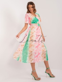 Sukienka-DHJ-SK-15967-2.86-jasny różowy ITALY MODA