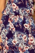 Sukienka MAXI wiązana na szyi z rozcięciem - MALWY Numoco