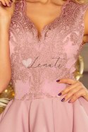 CHARLOTTE - ekskluzywna sukienka z koronkowym dekoltem - LILA Numoco