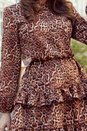 285-1 ROMI sukienka z falbankami - PANTERKA Numoco