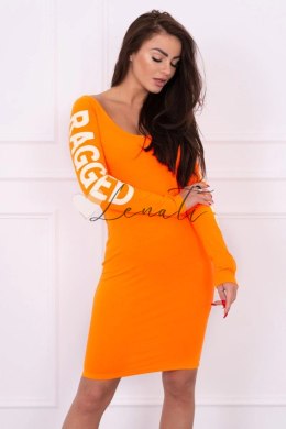 Sukienka Ragged pomarańczowy neon