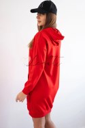 Sukienka z kapturem czerwony