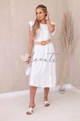 Sukienka z falbankami biała