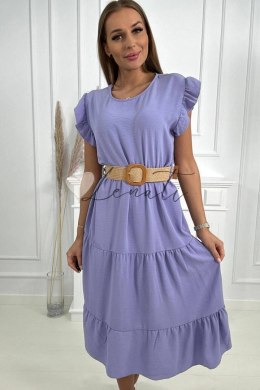 Sukienka z falbankami jasno fioletowa