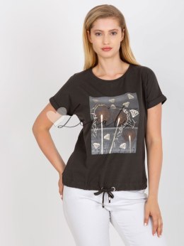 T-shirt-RV-TS-0237.84P-ciemny khaki RELEVANCE