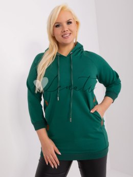 Bluza-RV-BL-8221.96-ciemny zielony RELEVANCE