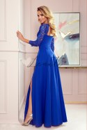 AMBER elegancka koronkowa długa suknia z dekoltem - CHABROWA Numoco