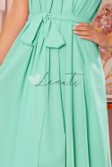 ALIZEE - szyfonowa sukienka z wiązaniem - MIĘTA Numoco